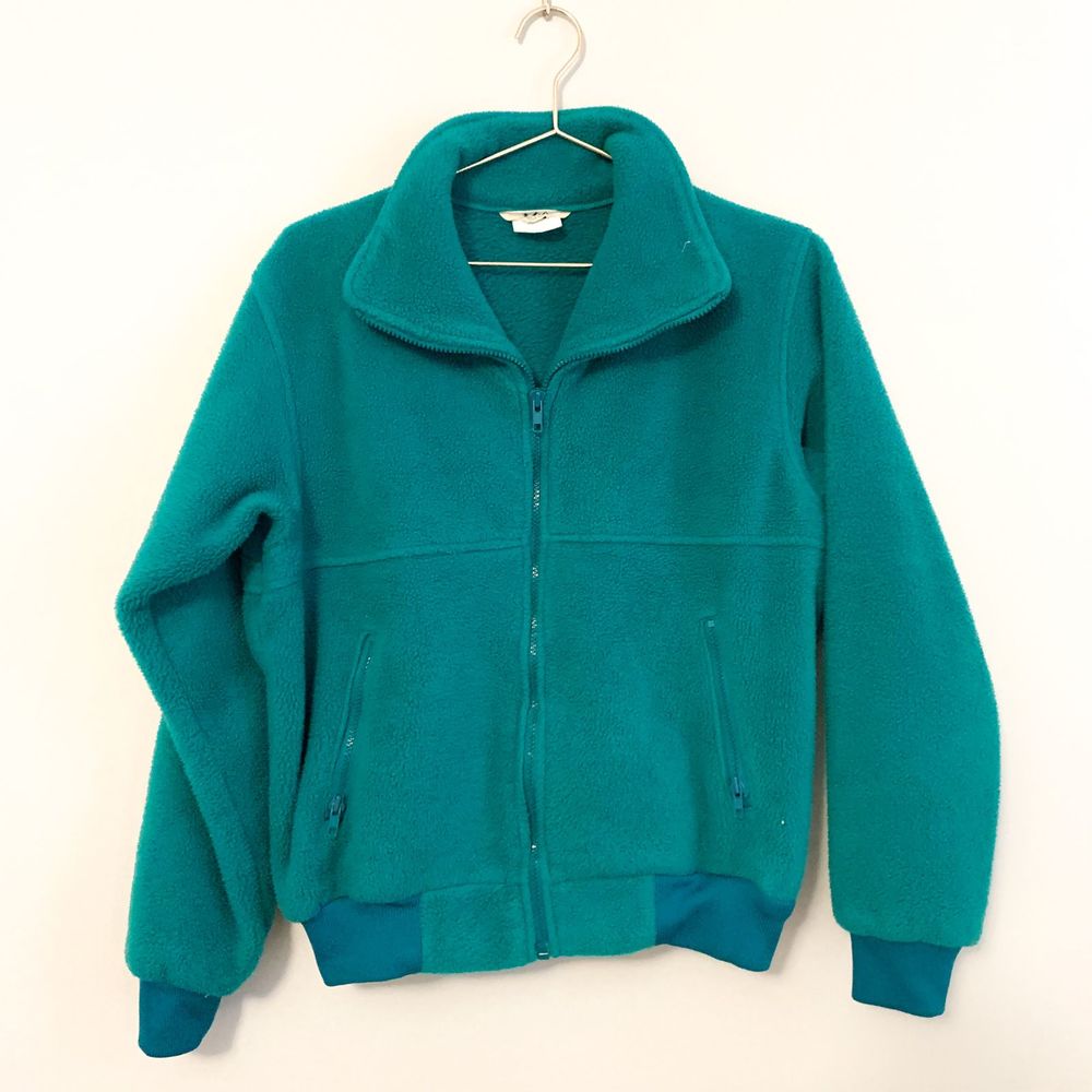 Vintage REI Teal Green Fleece Full Zip Jacket